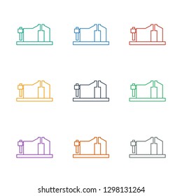 vice clamp icon white background. Editable line vice clamp icon from construction. Trendy vice clamp icon for web and mobile.