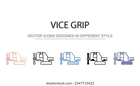 Vice Grip icon design with white background stock illustration