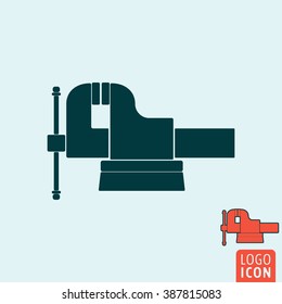 Vice icon. Jaw vice isolated. Vector illustration