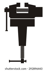 vice, isolated,  tool, black vector icon