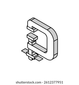 vice jewellery isometric icon vector. vice jewellery sign. isolated symbol illustration
