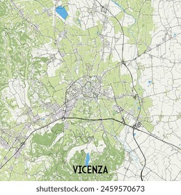 Vicenza, Italy map poster art