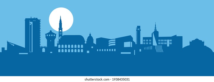 Vicenza Italy skyline vector illustration