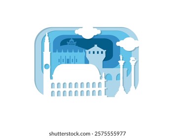 Vicenza Italy skyline vector Illustration
