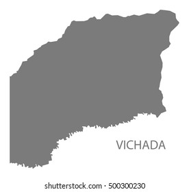 Vichada Colombia Map in grey