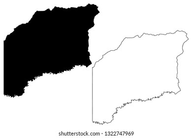 Vichada Department (Colombia, Republic of Colombia, Departments of Colombia) map vector illustration, scribble sketch Department of Vichada map