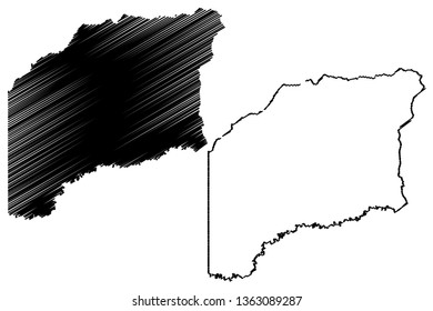 Vichada Department (Colombia, Republic of Colombia, Departments of Colombia) map vector illustration, scribble sketch Department of Vichada map