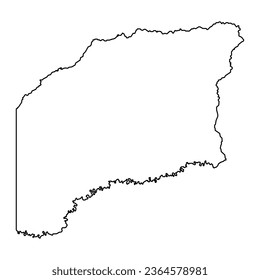 Vichada department map, administrative division of Colombia.