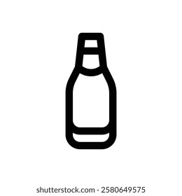 Vichy beer bottle. Editable stroke vector icon.