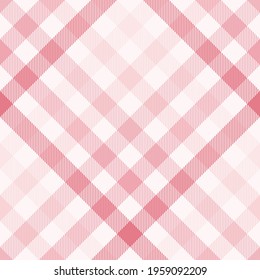 Vichy pattern vector in gradient pink  Seamless spring summer gingham check plaid graphic for tablecloth  oilcloth  flannel shirt  picnic blanket  other modern womenswear fashion textile print 