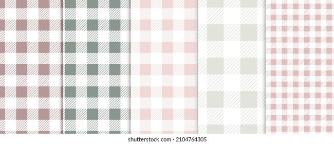 Vichy Seamless. Patrón de gingham Pastel. Antecedentes de Semana Santa, papel pintado, manta. Conjunto de pallet de tonos pastel