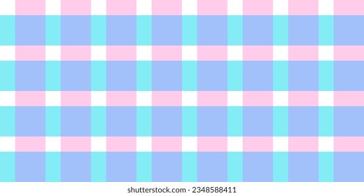 Patrón vichy sin fisuras en colores pastel para muñeca rosa. Diseño de Gingham Cumpleaños, Fiesta de Pascua decorativa textil. Los vectores revisan los patrones de manta para tela - manta de picnic, mantel, vestido, servilleta.