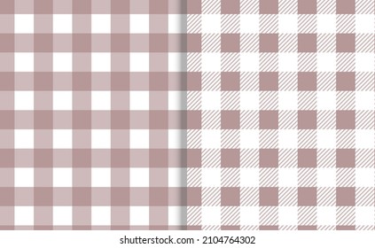 Vichy Seamless set. Pastel gingham pattern. Background for Easter, wallpaper, blanket