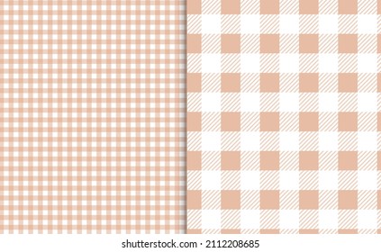 Vichy Seamless set. Pastel gingham pattern. Background for Easter, wallpaper, blanket