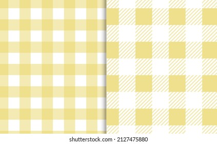 Vichy Seamless set. Pastel gingham pattern. Background for Easter, wallpaper, blanket
