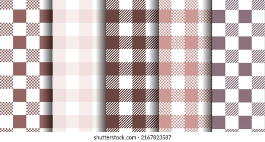 Vichy Seamless Set. Pastellgingham-Muster. Hintergrund für Ostern, Tapete, Decke.