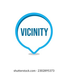 Vicinity distance surrounding area point icon label design vector
