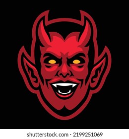 Vicious Devil Head Mascot Logo