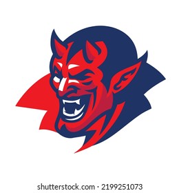 Vicious Devil Mascot Logo in Quarter View