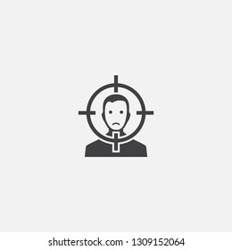 Victim Base Icon. Simple Sign Illustration. Victim Symbol Design. Can Be Used For Web, Print And Mobile