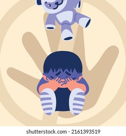 victim of child abuse, crying boy