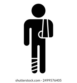 Victim glyph icon vector on trendy design