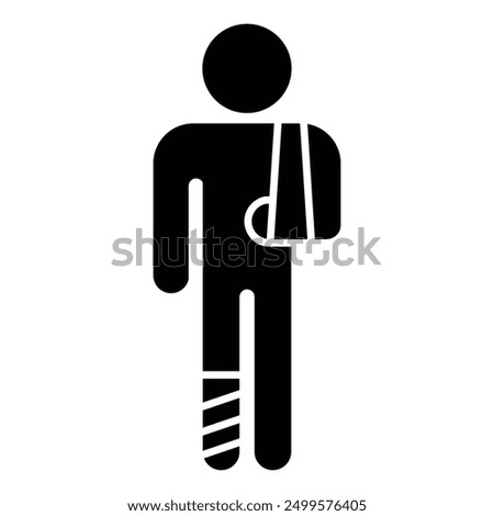 Victim glyph icon vector on trendy design