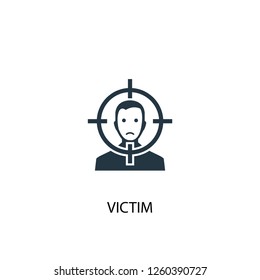 victim icon. Simple element illustration. victim concept symbol design. Can be used for web and mobile.