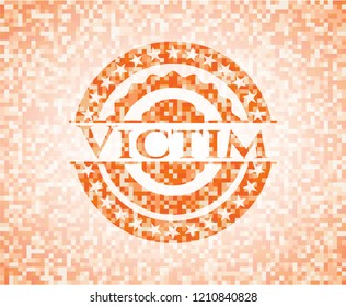Victim orange mosaic emblem