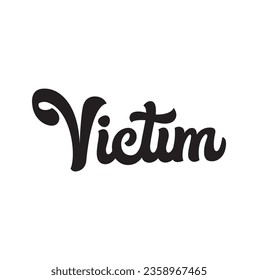 victim text on white background.