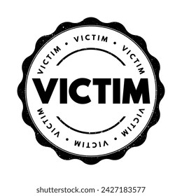 Victim text stamp, concept background