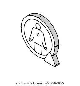 victim violence isometric icon vector. victim violence sign. isolated symbol illustration
