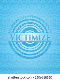 Victimize water wave representation emblem. Vector Illustration. Detailed.