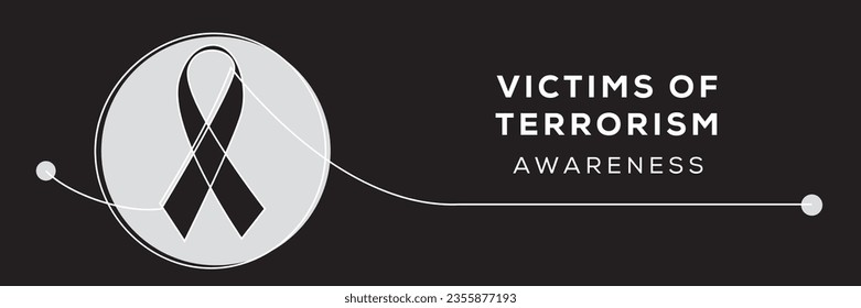 Victims of Terrorism awareness, banner design.