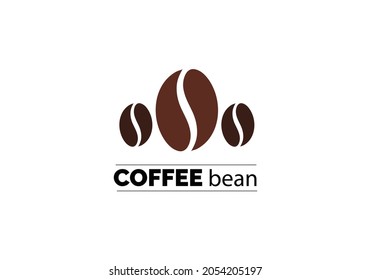 victor coffee bean logo design and icon template.