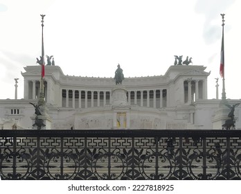 Victor Emmanuel II National Monument in the center of Rome, Italy. Vector image.