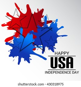 Victor illustration of 4th July USA Independence Day.