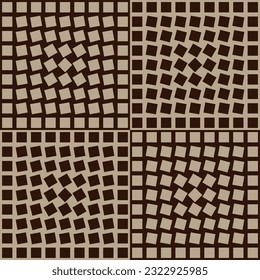 Víctor Vasarely inspiró el fondo vectorial con elementos de formas cuadradas de ilusión óptica.
Alfombra de área textil abstracta, alfombra, diseño de patrón sin fisuras, para impresión, decoración textil