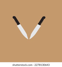 Vector y plantillas del logotipo del cuchillo de fusión del arma Victor eps Knife de combate
