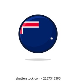 Victoria Australia Flag Icon. Victoria Australia Flag flat style isolated on a white background - stock vector.