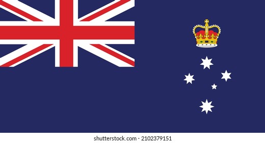 Victoria (Australia) flag vector icon