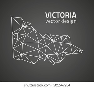 Victoria black vector contour triangle map