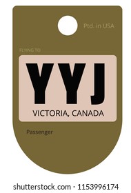 victoria canada airport luggage tag