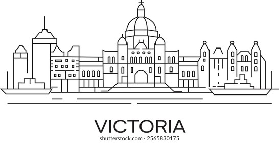 Victoria City Line Draw Simple Minimalist