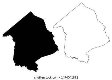 Victoria County, Texas (Counties in Texas, United States of America,USA, U.S., US) map vector illustration, scribble sketch Victoria map