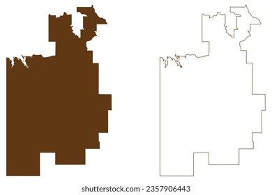 Victoria Daly Region (Commonwealth of Australia, Northern Territory, NT) map vector illustration, scribble sketch map