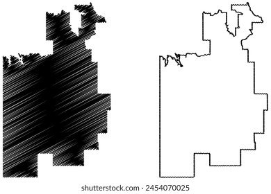 Victoria Daly Region (Commonwealth of Australia, Northern Territory, NT) map vector illustration, scribble sketch map