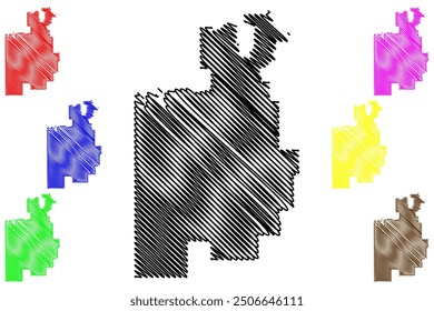 Victoria Daly Region (Commonwealth of Australia, Northern Territory, NT) map vector illustration, scribble sketch map