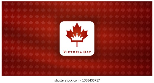 Victoria Day in Canada Vector Illustration, canada flag	