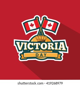 Victoria Day emblem design. EPS 10 vector.